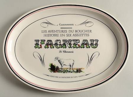 Les Aventures du Boucher 12" Oval Serving Platter