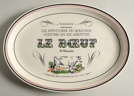Les Aventures du Boucher 12" Oval Serving Platter