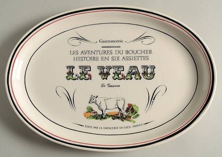 Les Aventures du Boucher 12" Oval Serving Platter