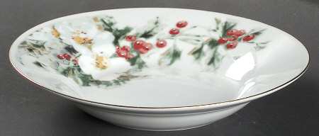 Yuletide (White Body) Rim Soup Bowl