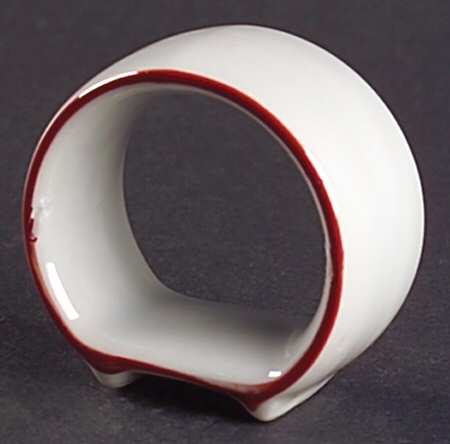 Vibes Red Banded (Round) Napkin Ring