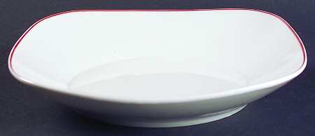 Vibes Red Banded (Square) Soup/Cereal Bowl