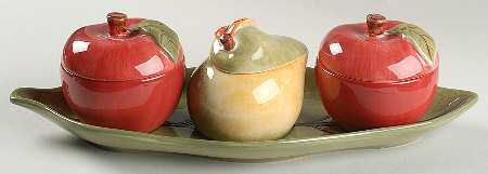 Shalimar 7 Piece Figural Table Set (Apple & Pears)