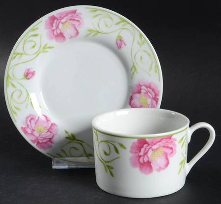 Grandiflora Flat Cup & Saucer Set