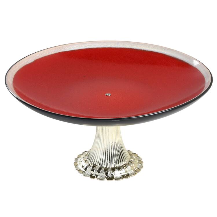 Festive Carousel Cake Stand with 4"-5" Metal Pedestal  Hc