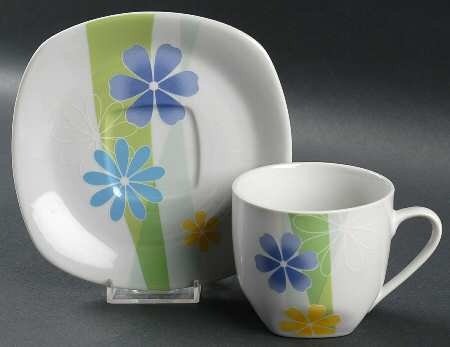 Beatitude Flat Cup & Saucer Set