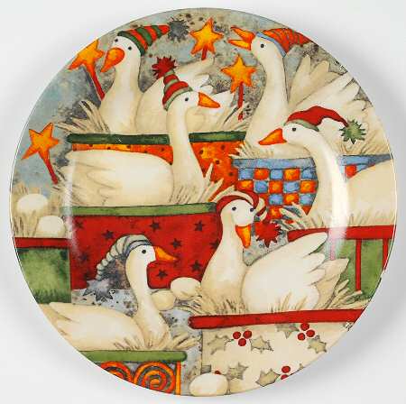 Twelve Days of Christmas Salad/Dessert Plate