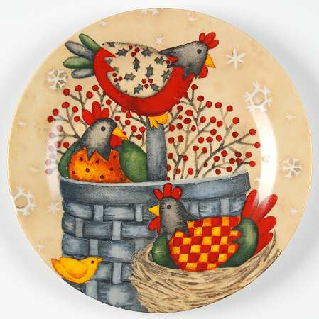 Twelve Days of Christmas Salad/Dessert Plate