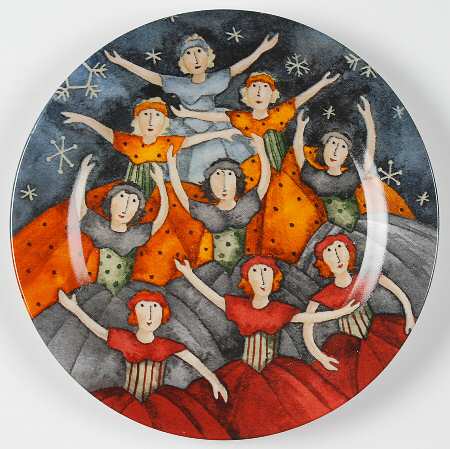 Twelve Days of Christmas Salad/Dessert Plate