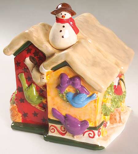 Twelve Days of Christmas House Cookie Jar & Lid