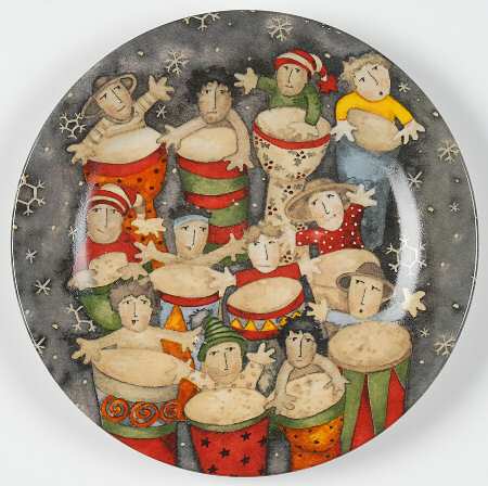 Twelve Days of Christmas Salad/Dessert Plate