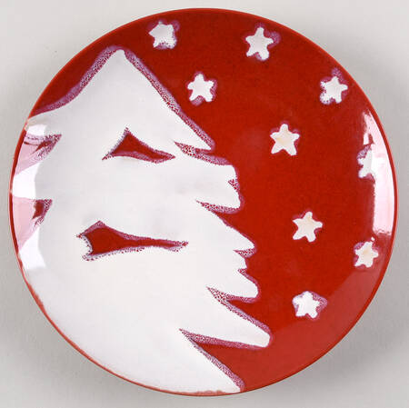 Holiday Silhouette Salad/Dessert Plate
