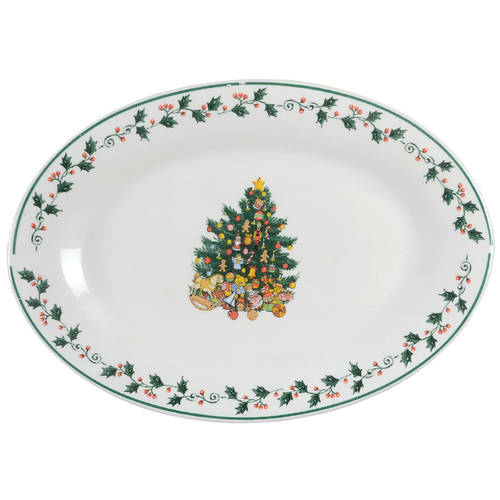Tree Trimmings 12" Oval Serving Platter