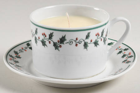 Tree Trimmings Scented Cup & Saucer Candle-Coffee  HC