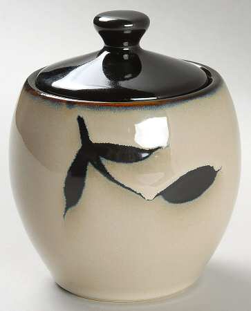 Midnight Palm Sugar Bowl & Lid