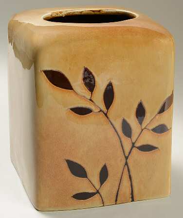 Midnight Palm Square Tissue Box Cover