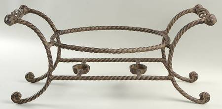 Cream Metal Stand for 21" Oval Server