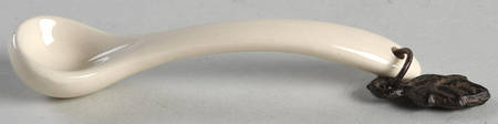 Cream All Ceramic Sugar Spoon