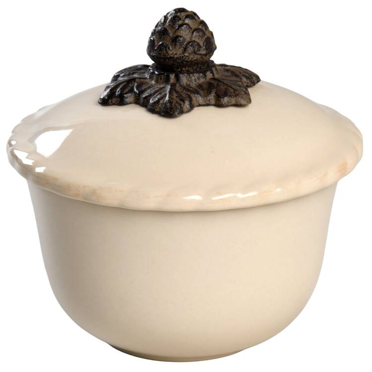Cream Covered Soup Bowl