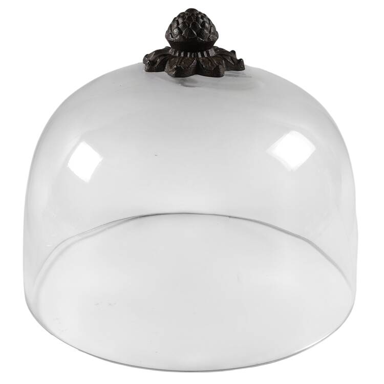 Cream Glass Dome for Cake Plate
