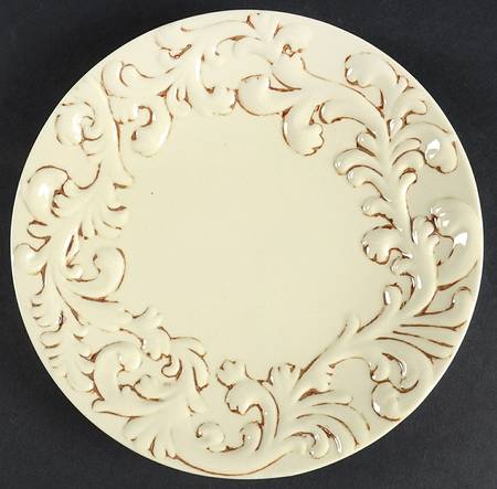 Cream Salad/Dessert Plate