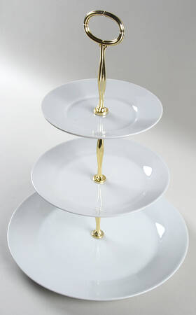 Halstead 13 7/8"-14 1/4" 3-Tiered Serving Tray(DP,SP,BB) HC