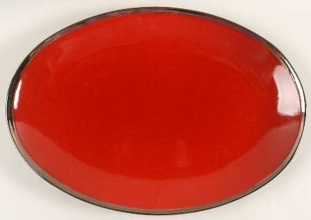 Caterina Red 16" Oval Serving Platter