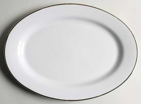 Gold Band 14" Oval Serving Platter
