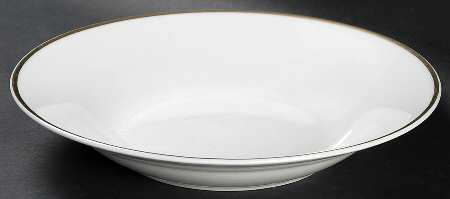 Gold Band Rim Soup Bowl
