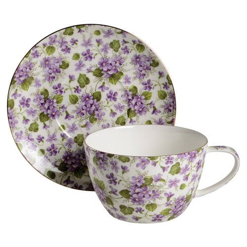Violet Jumbo Cup & Saucer Set