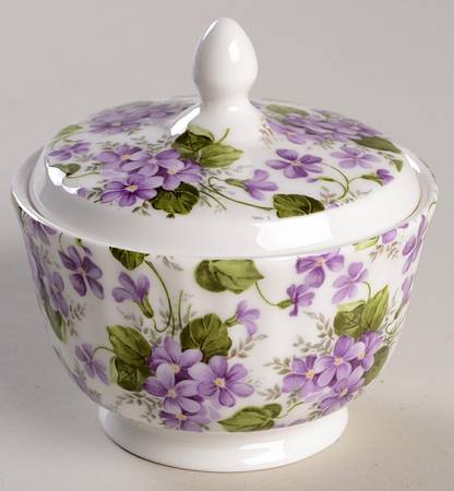 Violet Sugar Bowl & Lid