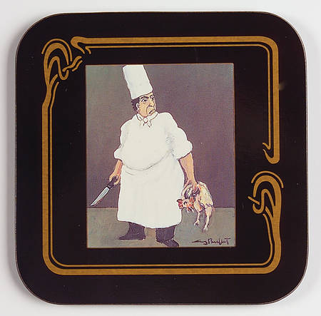 Les Chefs&Les Garcons De La Belle Epoque Square Corkback Coaster