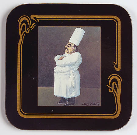 Les Chefs&Les Garcons De La Belle Epoque Square Corkback Coaster
