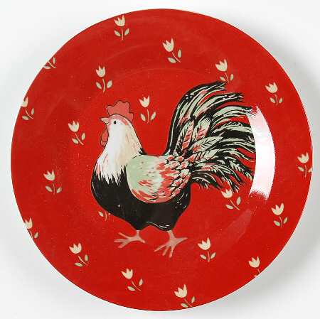 Country Rooster Salad Plate