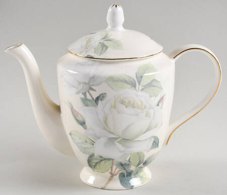 Iceberg White Rose Tea/Coffee Pot & Lid
