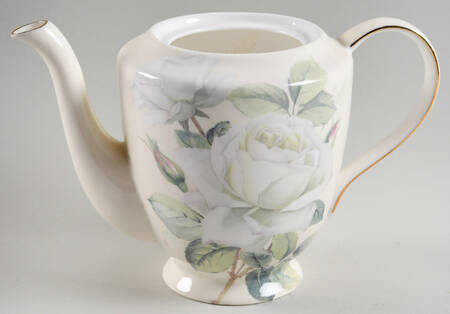 Iceberg White Rose Tea/Coffee Pot No Lid