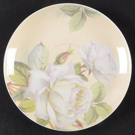 Iceberg White Rose Saucer for Individual Teapot & Lid w/Cup & Saucer
