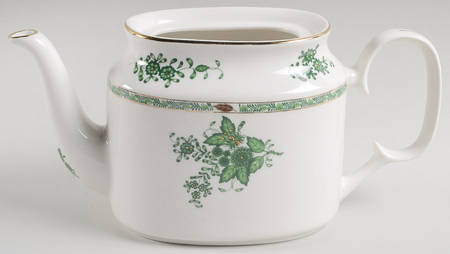 Green Gracie Teapot No Lid