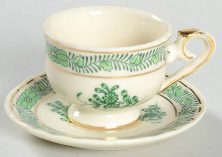 Green Gracie Child's Cup & Saucer Set