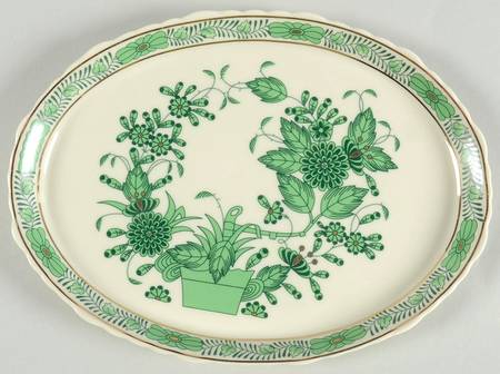 Green Gracie Tray for (10 Piece) Child's Tea Set