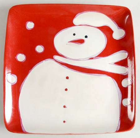 Holiday Delights Square Dinner Plate