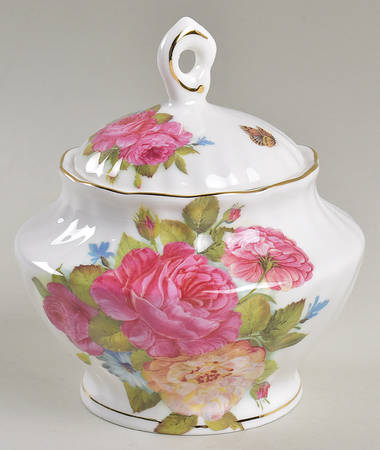 Sandra's Rose Sugar Bowl & Lid