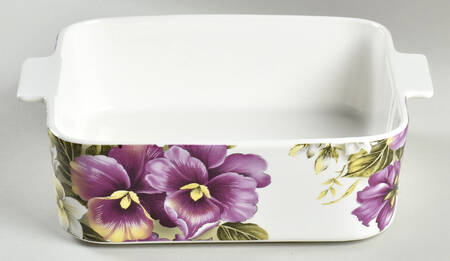 Pansy 10" Rectangular Baker,No Lid