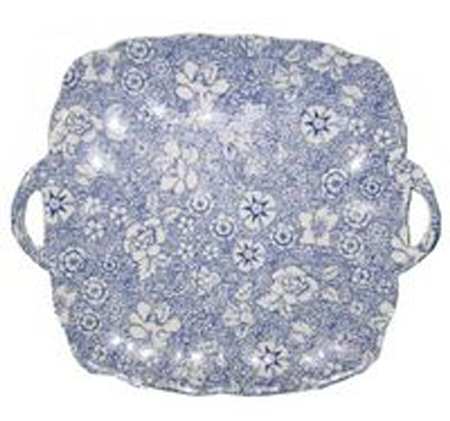 Blue Dynasty Square Handled Cake Plate