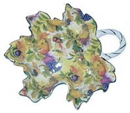Chintz Fruit 11" Leaf Dish