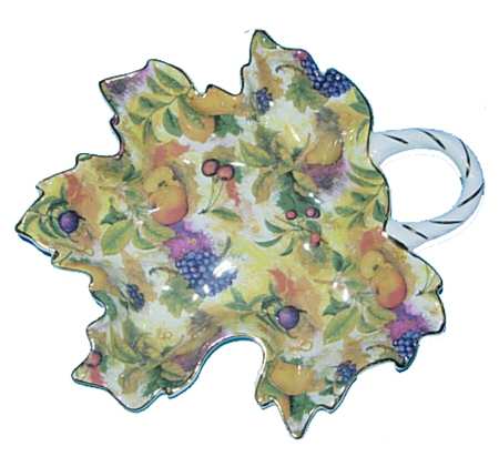 Chintz Fruit 7" Leaf Dish
