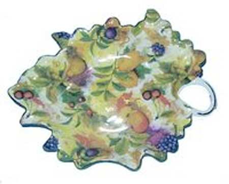 Chintz Fruit 9" Leaf Dish