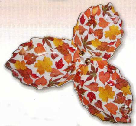 Chintz Leaves 3-Part Relish