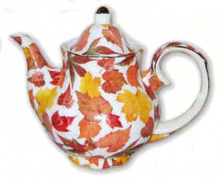 Chintz Leaves Teapot & Lid