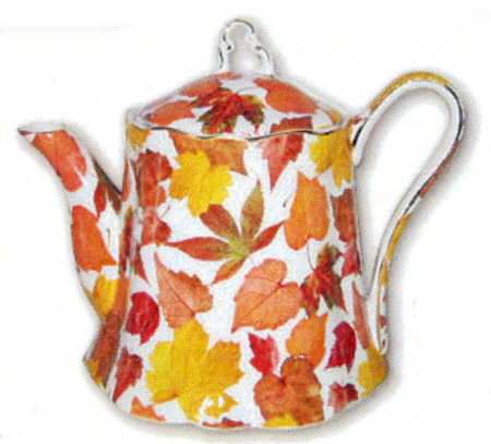 Chintz Leaves Teapot & Lid
